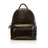 RENNY Crocodile Backpack , Size 33, Matte Brown