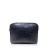 BRICK Crocodile Belly Leather Sling Bag, Matte Blue, Size 20 cm