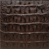 BRICK Crocodile Hornback Leather Sling Bag, Matte Brown, Size 18 cm