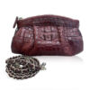 CANIS Crocodile Hornback Leather Clutch Bag, Matte Modo, Size 26 cm