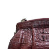 CANIS Crocodile Hornback Leather Clutch Bag, Matte Modo, Size 26 cm