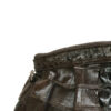 CANIS Crocodile Tail Leather Clutch Bag, Matte Brown, Size 26 cm