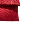 "DAISY" Python Clutch Bag, Matte Red, Size 20