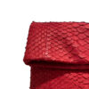 "DAISY" Python Clutch Bag, Matte Red, Size 20