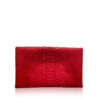 "DAISY" Python Clutch Bag, Matte Red, Size 20