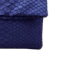 "DAISY" Python Clutch Bag, Matte Royal Blue, Size 20