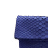 "DAISY" Python Clutch Bag, Matte Royal Blue, Size 20