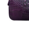 "DORADO" Crocodile Hornback Leather Sling Bag, Matte Dark Purple, Size 21