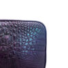 "DORADO" Crocodile Hornback Leather Sling Bag, Matte Dark Purple, Size 21