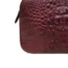 "DORADO" Crocodile Hornback Leather Sling Bag, Matte Purple, Size 21