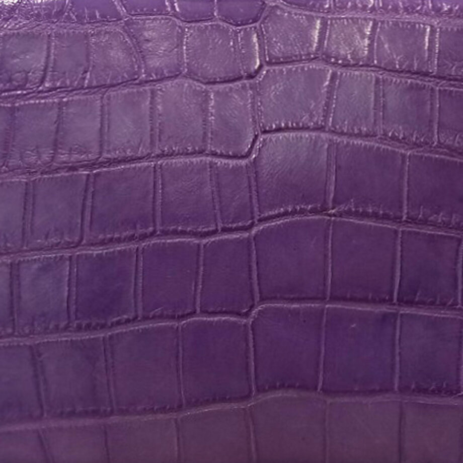 "DORADO" Crocodile Belly Leather Sling Bag, Matte Light Purple, Size 21