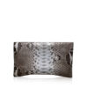 "DAISY" Python Clutch Bag, Matte Natural, Size 20