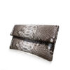 "DAISY" Python Clutch Bag, Matte Natural, Size 20