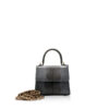 "BABY GOLDMAS" Grey & Black Sea Snake Handbag, Size 10.5
