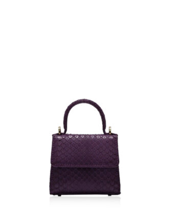 "BABY GOLDMAS" Matte Purple Cobra Back Handbag, Size 10.5