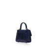 GOLDMAS Shiny Dark Blue Sea Snake Handbag, Size 10.5