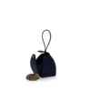 "BABY MARIA" Navy Blue Ostrich Sling Bag, Size 8.5 cm