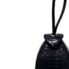 "BABY MARIA" Shiny Dark Blue Cobra Belly Sling Bag, Size 8.5 cm