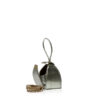 "BABY MARIA" Silver & Gold Shiny Cobra Back Sling Bag, Size 8.5 cm