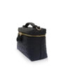 Ostrich Leather Sling Bag SELENA , Black, Size 20