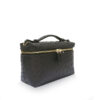 Ostrich Leather Sling Bag SELENA , Black, Size 20