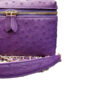 Ostrich Leather Sling Bag SELENA , Purple, Size 20