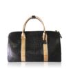 Travel Bag, crocodile Belly Leather, Black & Beige, Size 56 cm