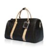 Travel Bag, crocodile Belly Leather, Black & Beige, Size 56 cm