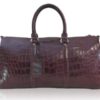 Travel Bag, crocodile Belly Leather, Burgundy, Size 56 cm