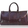 Travel Bag, crocodile Belly Leather, Burgundy, Size 56 cm