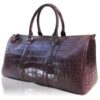 Travel Bag, crocodile Belly Leather, Burgundy, Size 56 cm