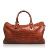 Travel Bag, crocodile Belly Leather, Tan, Size 56 cm