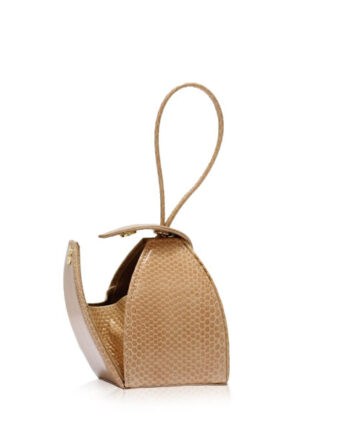 “BABY MARIA” Beige Sea Snake Sling Bag, Size 8.5 cm