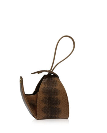 “BABY MARIA” Brown & Black Sea Snake Sling Bag, Size 8.5 cm