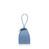 "BABY MARIA" Matte Light Blue Cobra Belly Sling Bag, Size 8.5 cm