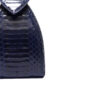 "BABY MARIA" Shiny Navy Blue Cobra Belly Sling Bag, Size 8.5 cm