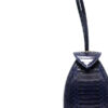 "BABY MARIA" Shiny Navy Blue Cobra Belly Sling Bag, Size 8.5 cm