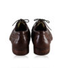 Calf Knitted Leather Lace Up Shoes, Brown