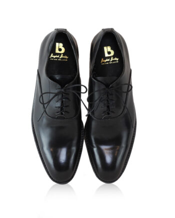 Cap Toe Oxford Black Calf Leather Shoes