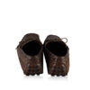 Cobra Belly Leather Moccasin Shoes, Matte Brown