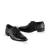 Crocodile Leather Dress Shoes, Matte Black