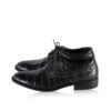 Crocodile Leather Dress Shoes, Matte Black