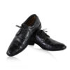 Crocodile Leather Dress Shoes, Matte Black