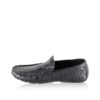 Crocodile Leather Moccasin, Matte Black