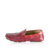 Crocodile Leather Moccasin, Matte Red