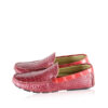 Crocodile Leather Moccasin, Matte Red