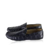 Crocodile Leather Moccasin Shoes, Matte Dark Blue