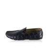 Crocodile Leather Moccasin Shoes, Matte Dark Blue