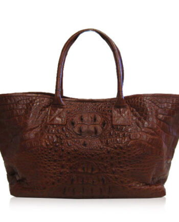 DOCTOR Crocodile Hornback Leather Shoulder Bag, Modo, Size 60 cm