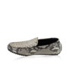 Python Leather Moccasin Shoes, Natural